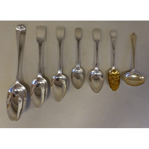 47 - Seven silver spoons  Georgian & later mixed marks  (approx. total weight 220 grams)