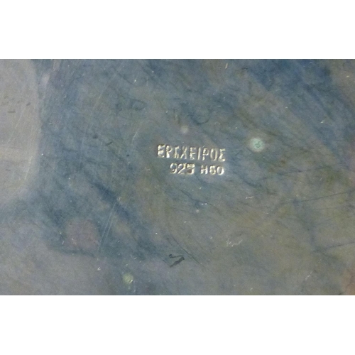 143 - Three white metal dishes  all stamped 925  largest 7