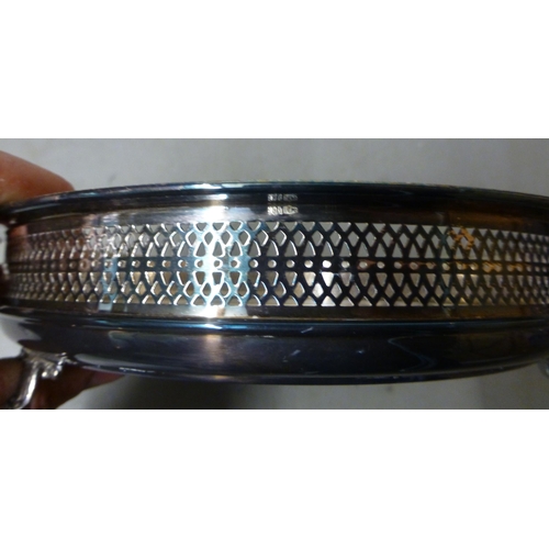 143 - Three white metal dishes  all stamped 925  largest 7