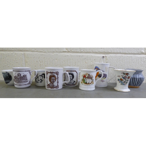 160 - 19th and 20thC decorative ceramics: to include a green cabbage leaf pattern china plate&nbsp; 7