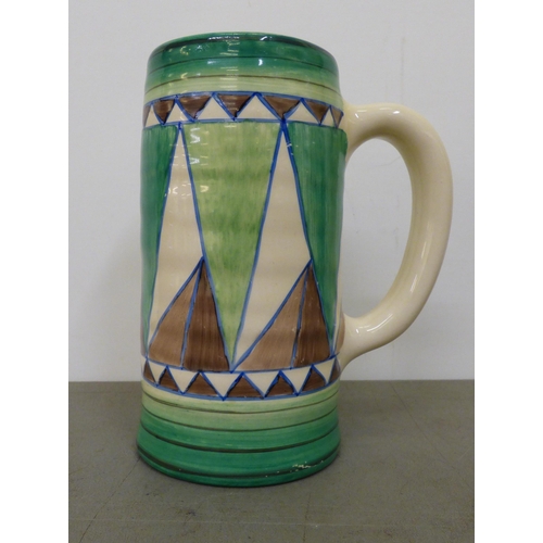 168 - A Clarice Cliff Original Bizarre china design tankard, produced by Wilkinson Ltd  6