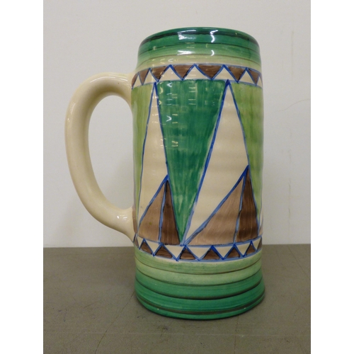 168 - A Clarice Cliff Original Bizarre china design tankard, produced by Wilkinson Ltd  6