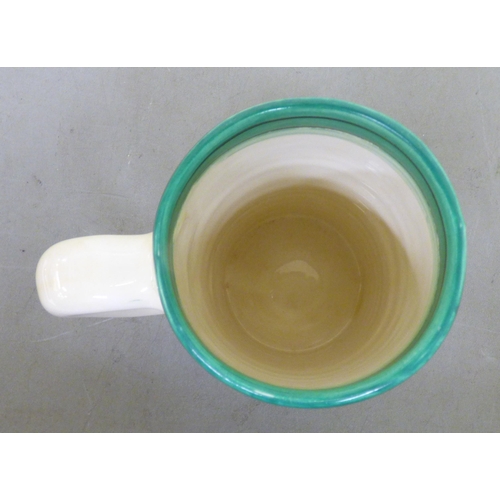 168 - A Clarice Cliff Original Bizarre china design tankard, produced by Wilkinson Ltd  6