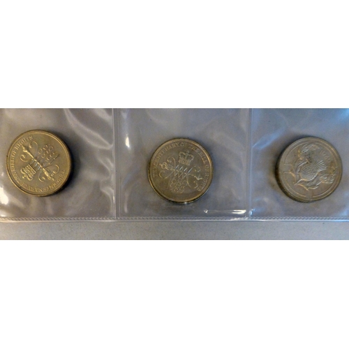 34 - Uncollated British and other pre/post decimal coins: to include an 1890 Crown&nbsp; cased