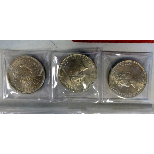 34 - Uncollated British and other pre/post decimal coins: to include an 1890 Crown&nbsp; cased