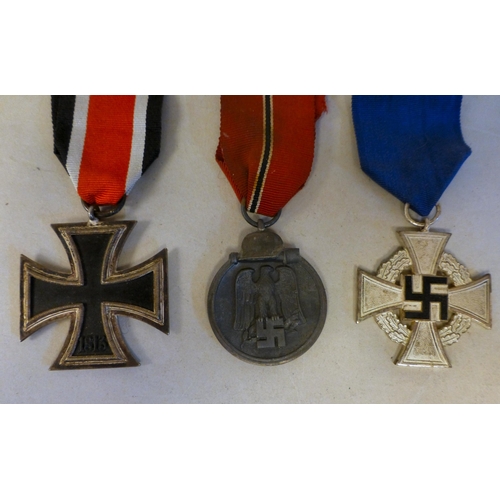 61 - German collectables, some replicas: to include a Mother's Cross of Honour(Please Note: this lot is s... 