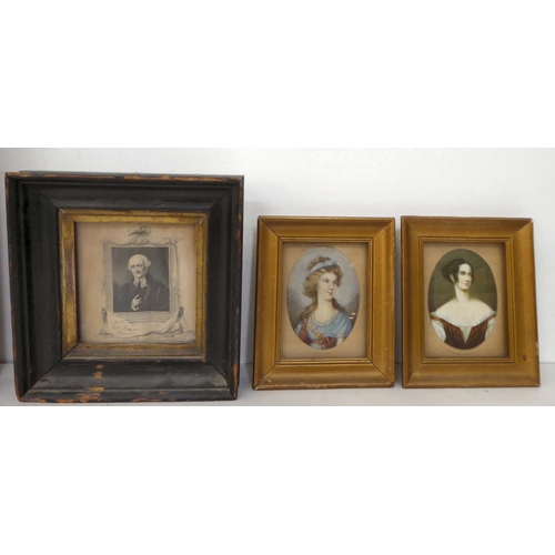13 - 19th/20thC printed portrait miniatures of period gentlemen  2.5