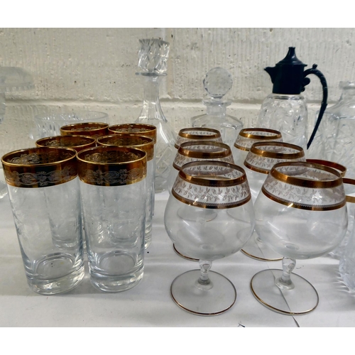 2 - 20thC glass and general tableware: to include a floral etched pedestal sweet dish  9