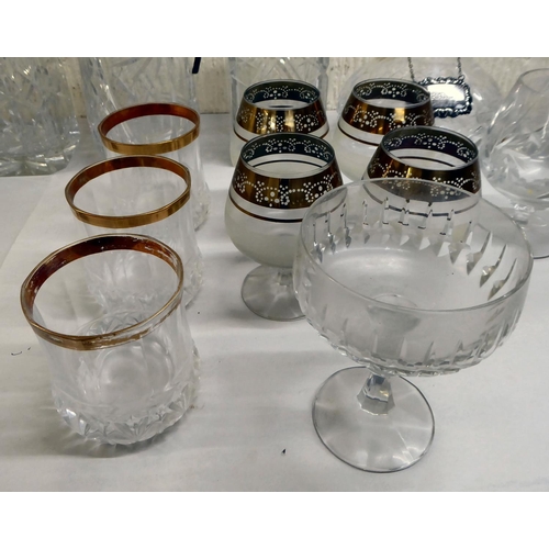 2 - 20thC glass and general tableware: to include a floral etched pedestal sweet dish  9