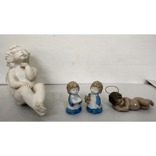 20 - Lladro and similar Christmas tree decorations: to include bells and baubles