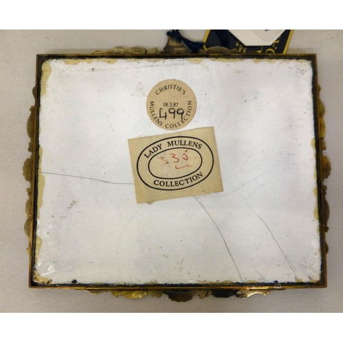 25 - A mid 18thC Birmingham enamel plague 'Le Calendrier des Viellards'  3.5