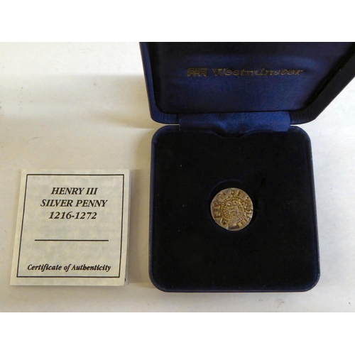 3 - A Westminster Mint issued Henry III silver penny  (cased with Certificate of Authenticity)