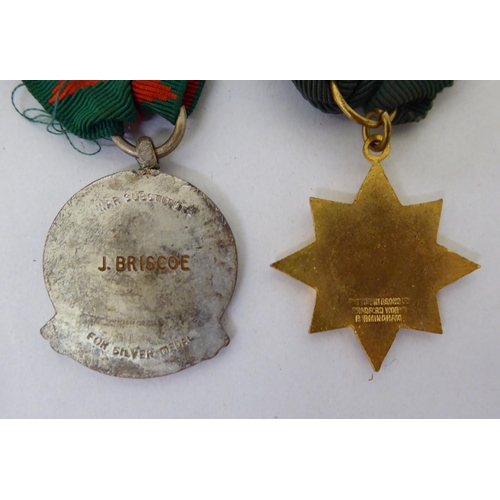 37 - Medals and badges: to include an Imperial Service medal, awarded to one Joseph Briscoe(Please Note: ... 