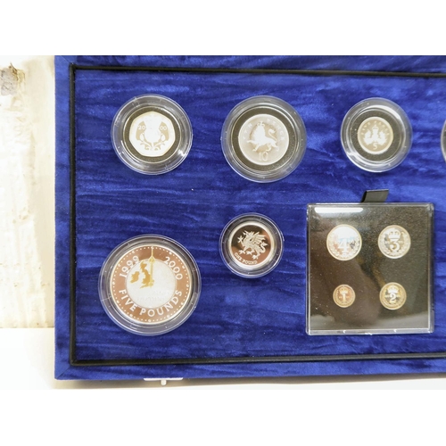 4 - A Royal Mint issued coin set, 'The United Kingdom Millennium Silver Collection'&nbsp; complete and c... 