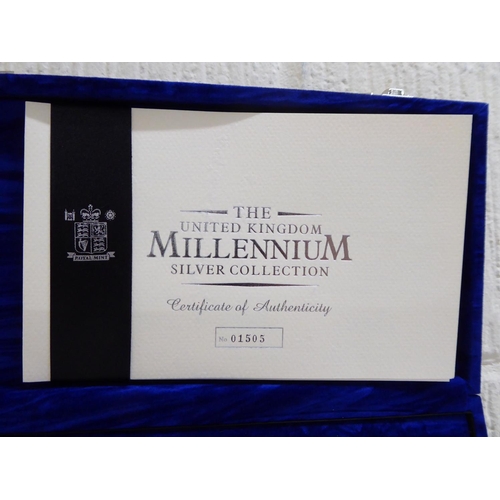 4 - A Royal Mint issued coin set, 'The United Kingdom Millennium Silver Collection'&nbsp; complete and c... 