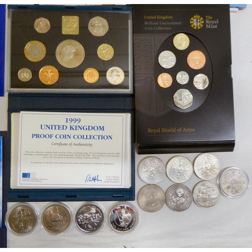 5 - Uncollated mint and other proof coins: to include a Golden Jubilee &pound;5 coin presentation pack; ... 