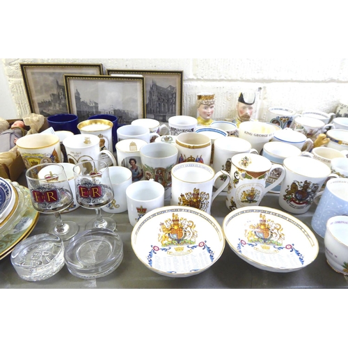 6 - Royal themed collectables: to include china mugs, depicting different events and celebrations, mainl... 