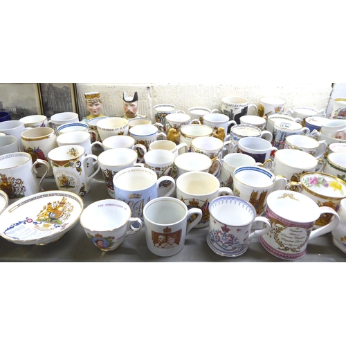 6 - Royal themed collectables: to include china mugs, depicting different events and celebrations, mainl... 
