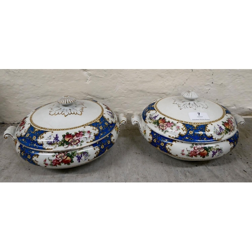 7 - Decorative items: to include a Royal Copenhagen porcelain vase, decorated with flora and moths, patt... 