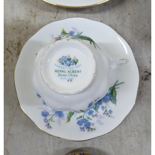 7 - Decorative items: to include a Royal Copenhagen porcelain vase, decorated with flora and moths, patt... 
