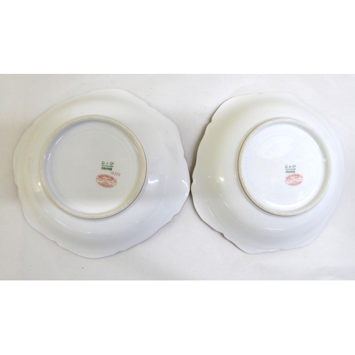9 - A D&Co, France Bernardaud & Co Ltd Limoges china dessert service, decorated with roses and g... 