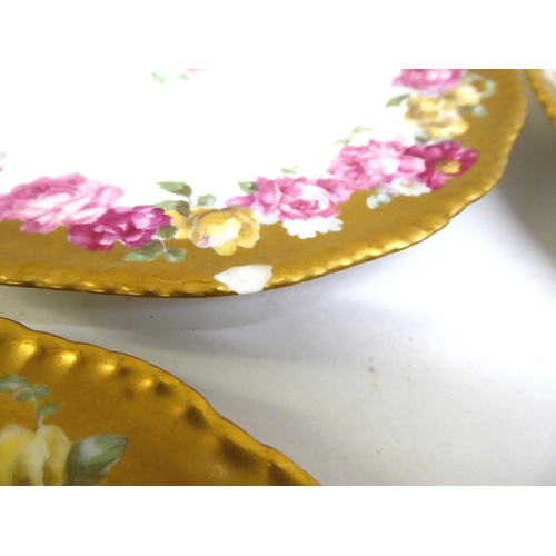 9 - A D&Co, France Bernardaud & Co Ltd Limoges china dessert service, decorated with roses and g... 