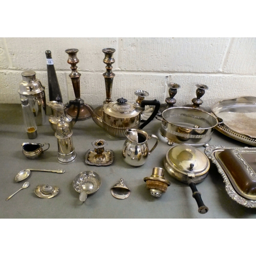 15 - Silver plated tableware: to include a lidded tureen
