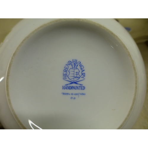 22 - Decorative ceramics: to include a Herend porcelain vase  7