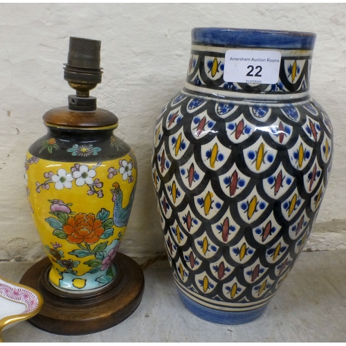 22 - Decorative ceramics: to include a Herend porcelain vase  7