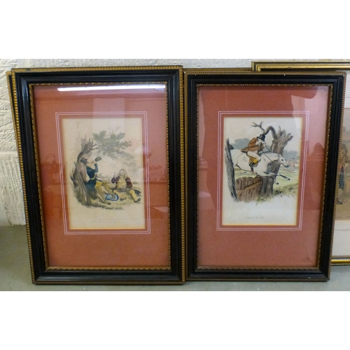 23 - Framed prints, mainly Victorian influence, figures, landscapes, equestrian and other  all approx. 4