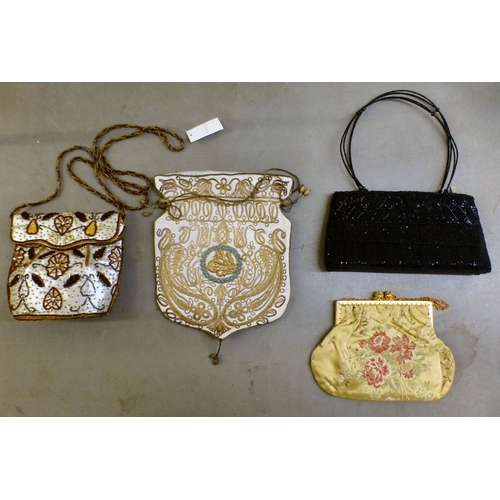 25 - Fashion accessories: to include an embroidered fabric evening purse