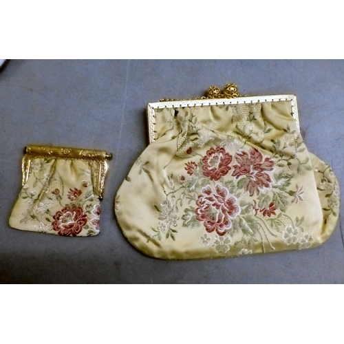 25 - Fashion accessories: to include an embroidered fabric evening purse