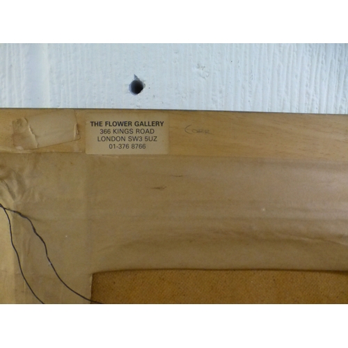 26 - British School - a summers day, landscape view from a hillside  oil on board  bears a monogram  25