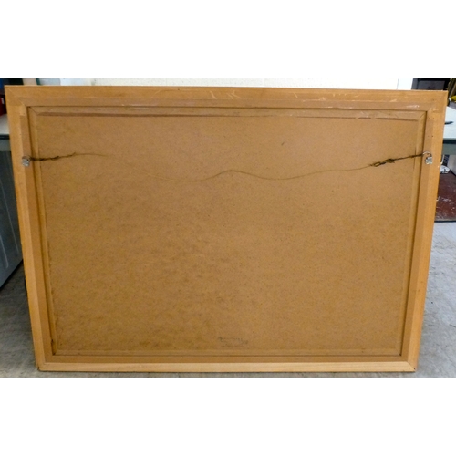 28 - A mixed media fabric/textile collage, depicting a woman lying on a bed&nbsp; 30