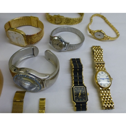 34 - Ladies and gentlemen's wristwatches&nbsp; variously cased and strapped