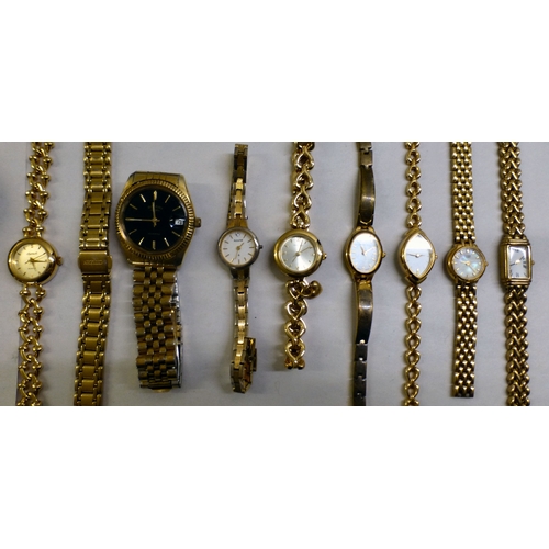 34 - Ladies and gentlemen's wristwatches&nbsp; variously cased and strapped