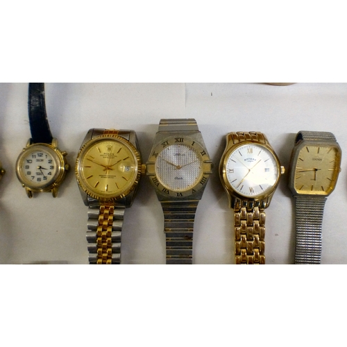 34 - Ladies and gentlemen's wristwatches&nbsp; variously cased and strapped