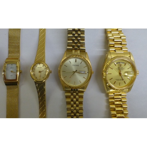 34 - Ladies and gentlemen's wristwatches&nbsp; variously cased and strapped