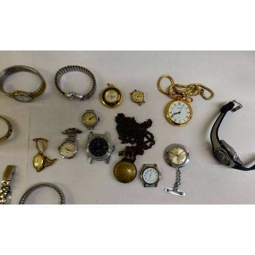 35 - Ladies and gentlemen's wristwatches  variously cased and strapped