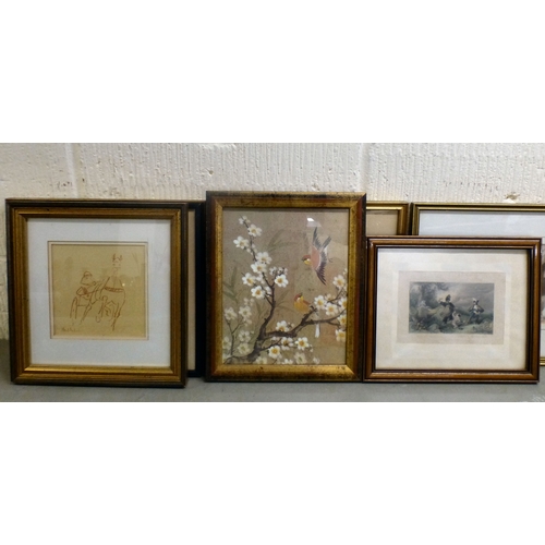 36 - Framed pictures and prints: to include ornithological studies&nbsp; 4