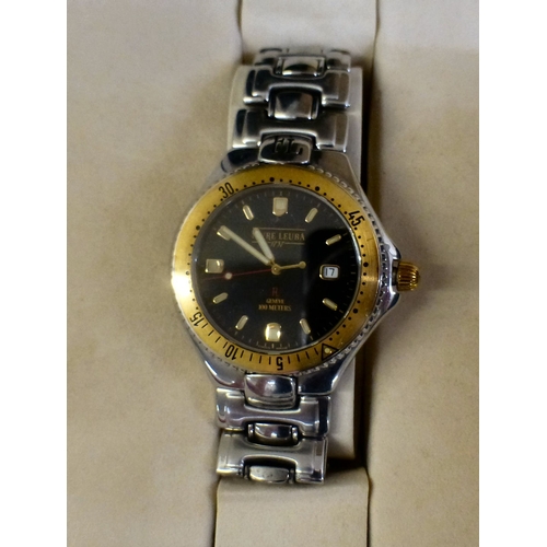 39 - Stainless steel bracelet watches: to include a Casio Edifice, faced by an baton dial