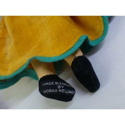 40 - Four Norah Wellings fabric and felt dolls: to include a sailor&nbsp; 8