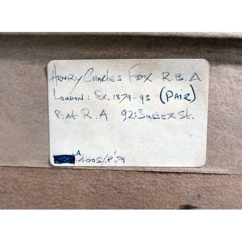 43 - Henry Charles Fox - cattle in a landscape setting&nbsp; watercolour&nbsp; bears a signature&nbsp; 14... 