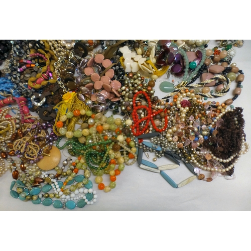 57 - Costume jewellery: to include bead necklaces