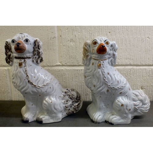 8 - Decorative ceramics: to include Staffordshire dogs&nbsp; largest 13