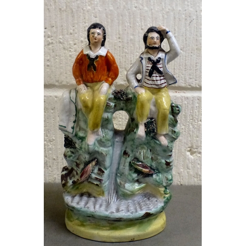 8 - Decorative ceramics: to include Staffordshire dogs&nbsp; largest 13