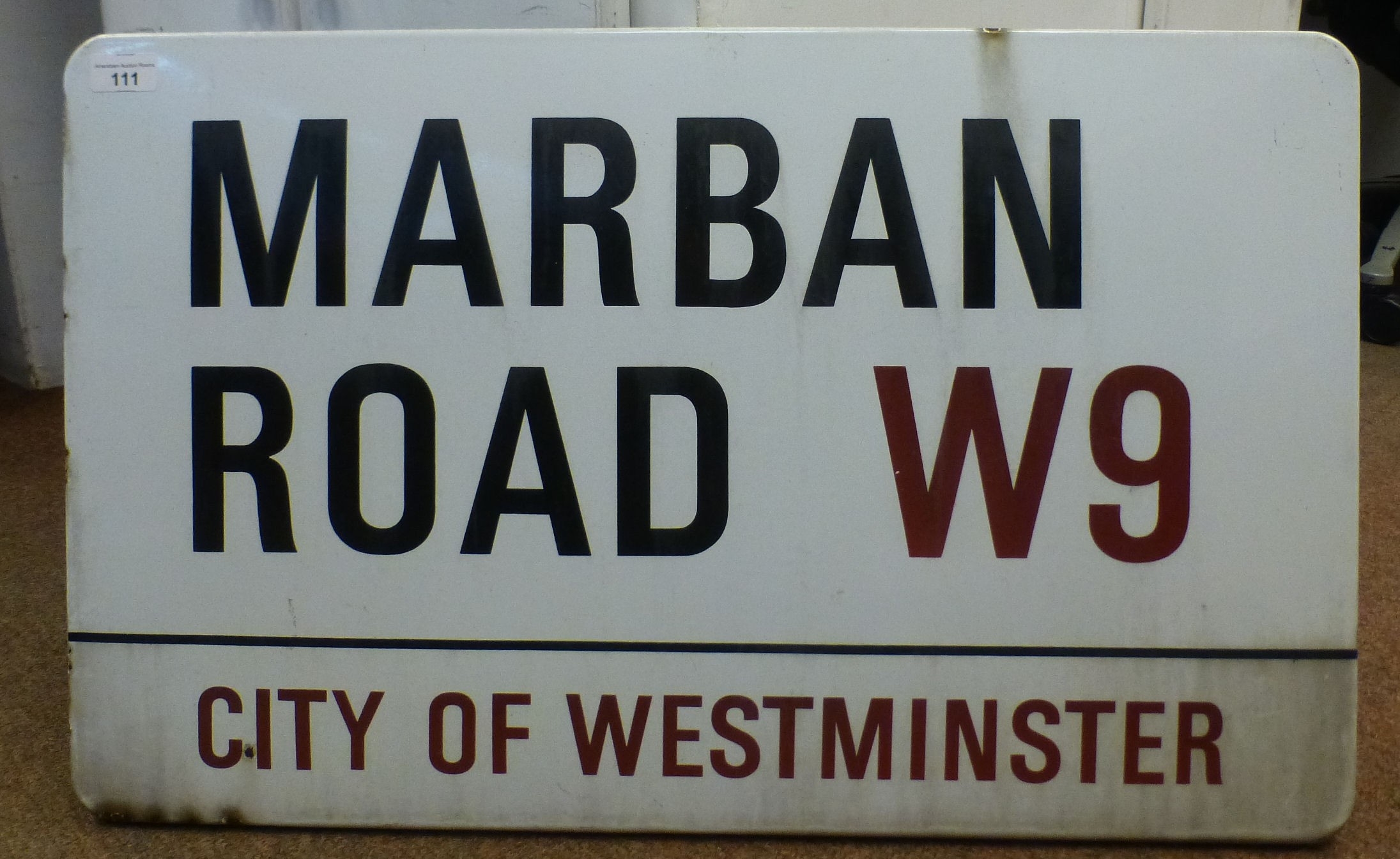 A City of Westminster printed enamel street sign 'Marban Road' 17