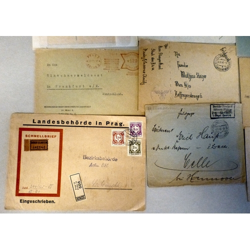 A collection of German Third Reich envelopes from The Reich ...