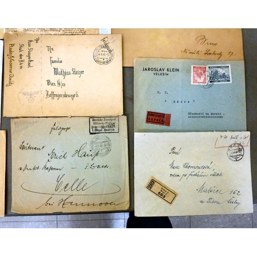 German Third Reich envelopes from The Reich Protectorate of Bohemia and ...