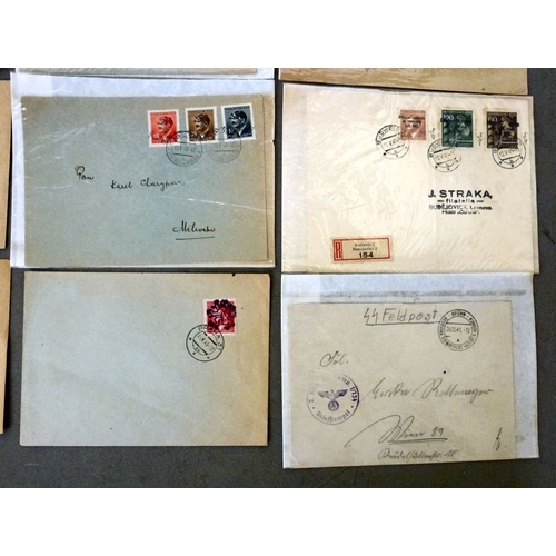 German Third Reich envelopes from The Reich Protectorate of Bohemia and ...
